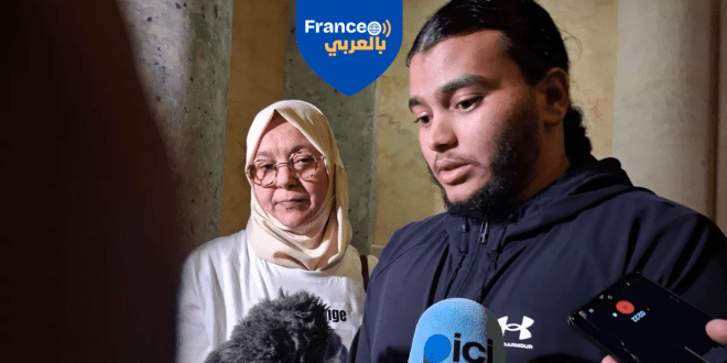 والدة وشقيق أيمن يتحدثان للصحافيين بعد النطق بالحكم في مونبولييه